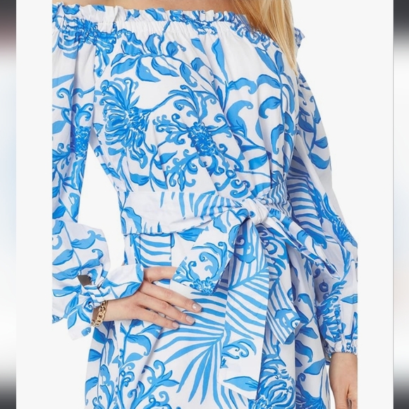 Lilly Pulitzer Jamielynn off the shoulder dress - Picture 3 of 6
